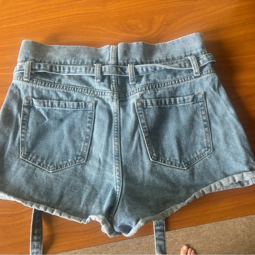 Casual Light Blue Women's Jean Shorts - Picture 2 of 5